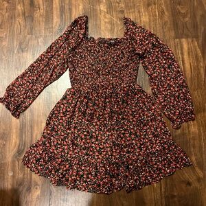 Lily Rose Red and Black Floral Mini Dress